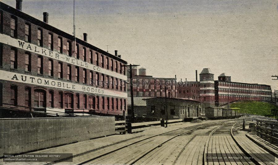 Postcard: Walker-Wells Co. Factory District, Amesbury, Massachusetts